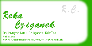 reka cziganek business card